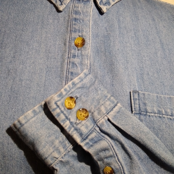Forever 21 Denim Button Up Shirt - Picture 3 of 8